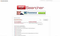 Pdf-searcher.com: Nice site for searching across free to downloadable ebooks in the pdf formats. Searching the word "biochemistry" brought out over 55 interesting links.